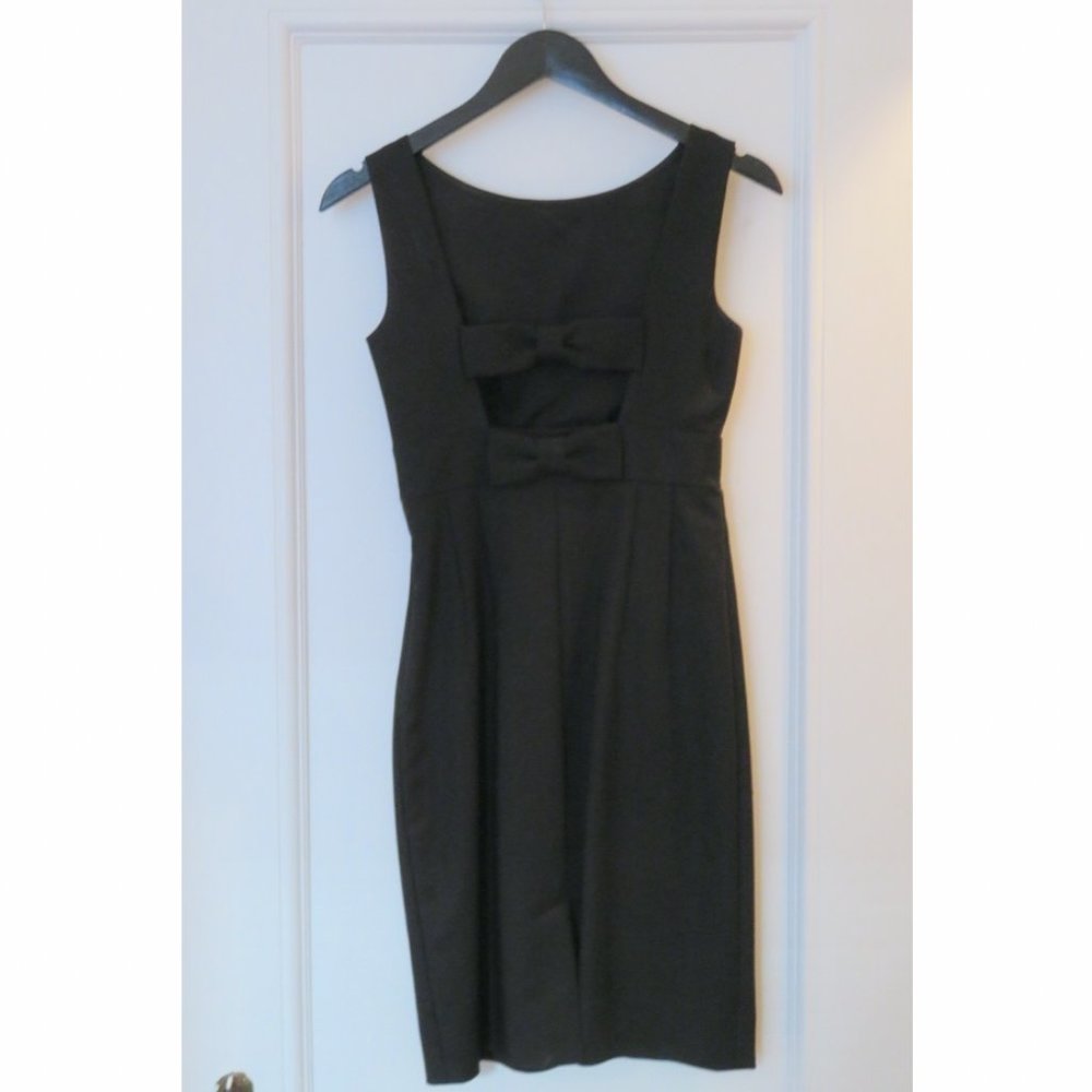 Kate Spade Bow Back Sleeveless Cocktail Dress | Size 0 | Black